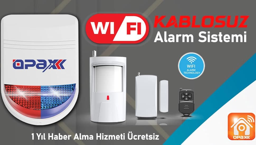 Opax WiFi Kablosuz Alarm Sistemi